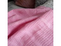 Dětská pletená deka 70x90 cm - růžová 4