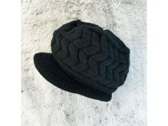 Pletený baret - černý 4