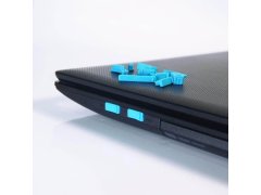Silikonové záslepky konektorů do notebooku - modré 5