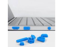 Silikonové záslepky konektorů do notebooku - modré 6