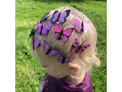 Sponky do vlasů motýlci 10 ks - růžové 1