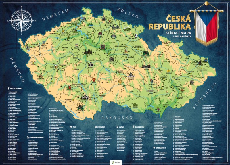 Stírací mapa České republiky - Dárky.pro