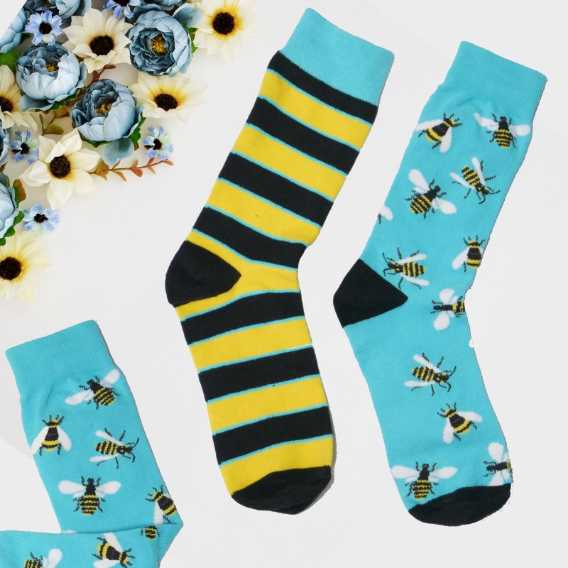 Veselé ponožky - včela - Dárky.pro