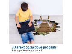 3D samolepky na podlahu - propast 3
