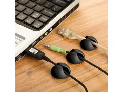 5 ks Nalepovací držáky na kabely - černý 8