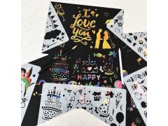 5 ks vyškrabávacích šablon A4 + 2 pera 1