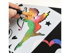 5 ks vyškrabávacích šablon A4 + 2 pera 2