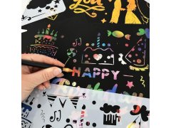 5 ks vyškrabávacích šablon A4 + 2 pera 3