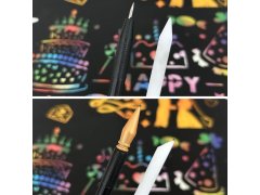 5 ks vyškrabávacích šablon A4 + 2 pera 5