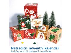 Adventní kalendář - plnitelné krabičky 24 ks 2