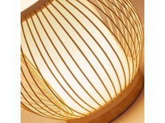Bambusová stolní lampa s LED žárovkou 3
