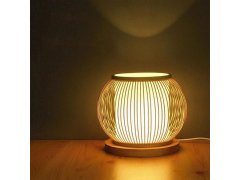 Bambusová stolní lampa s LED žárovkou 4