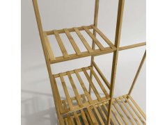 Bambusový stojan na oblečení s&nbsp;policemi a&nbsp;věšákem - šířka 80 cm 6