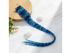 Barevný clip in pramínek 45 cm, mývalí ocas - modrý 6