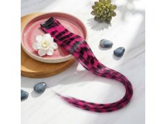 Barevný clip in pramínek 45 cm, mývalí ocas - růžový 8