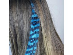 Barevný příčesek do vlasů - modrý 6