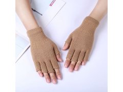 Bezprsté rukavice - hnědé 6