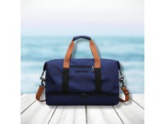 Cestovní taška s popruhem - modrá 1