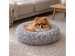 Chlupatý pelíšek pro kočky, průměr 40 cm 2