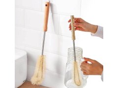 Čistící kartáč na lahve s&nbsp;dřevěnou rukojetí 11
