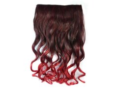 Clip in pás pro barevné podbarvení vlasů - hnědo-červený 10