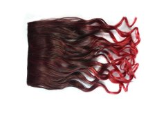 Clip in pás pro barevné podbarvení vlasů - hnědo-červený 4