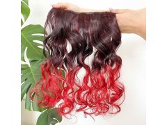 Clip in pás pro barevné podbarvení vlasů - hnědo-červený 6