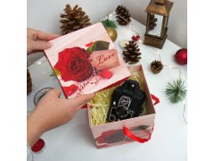 Dárková krabička 15 cm - valentýnská růže