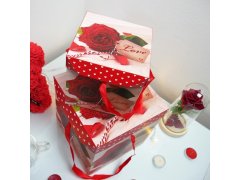 Dárková krabička 15 cm - valentýnská růže 6