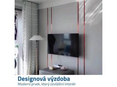 Dekorační zrcadlová lišta - červená 3