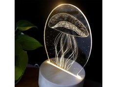 Dekorativní 3D lampa - medúza 4
