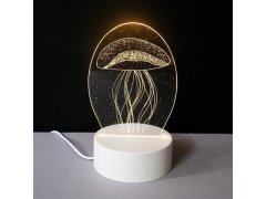 Dekorativní 3D lampa - medúza 8
