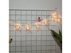 Dekorativní LED světelný řetěz kovové hvězdy 6