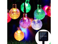 Dekorativní solární barevné osvětlení 30 žárovek 4,4 m
