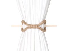 Dekorativní spona na závěs lano - hnědé 7