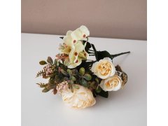 Dekorativní umělé květiny - krémové 7