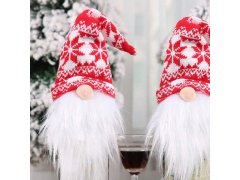 Dekorativní vánoční skřítek na lahev vína 2