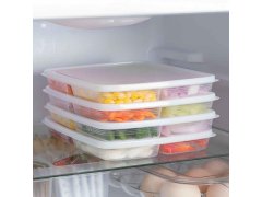 Dělená dóza na potraviny se 4 oddíly + víčko 3