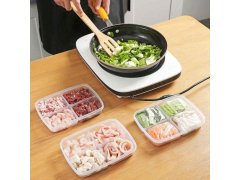 Dělená dóza na potraviny se 4 oddíly + víčko 4