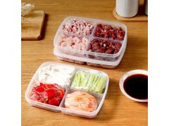 Dělená dóza na potraviny se 4 oddíly + víčko 8