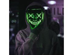 Děsivá svítící maska - zelená