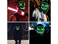 Děsivá svítící maska - zelená 5