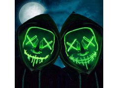 Děsivá svítící maska - zelená 6