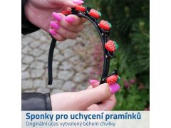 Dětská čelenka se sponkami - jahůdky 3