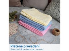 Dětská pletená deka 70x90 cm - růžová 3