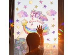 Dětská samolepka na okno - jednorožec 1