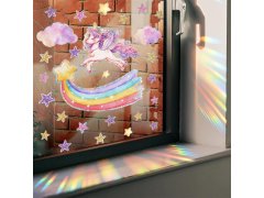 Dětská samolepka na okno - jednorožec 3