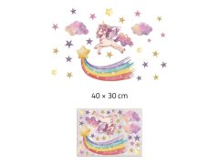 Dětská samolepka na okno - jednorožec 4