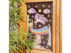 Dětská samolepka na okno - jednorožec 5