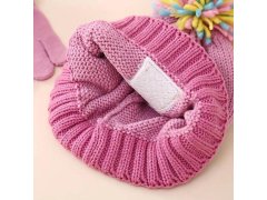 Dětská zimní sada čepice a rukavic s jednorožcem 7